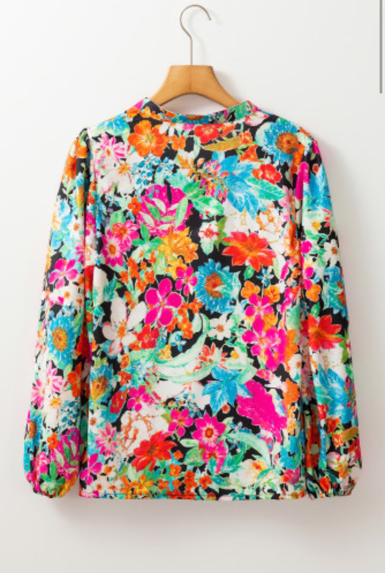 Floral tie V neck Blouse