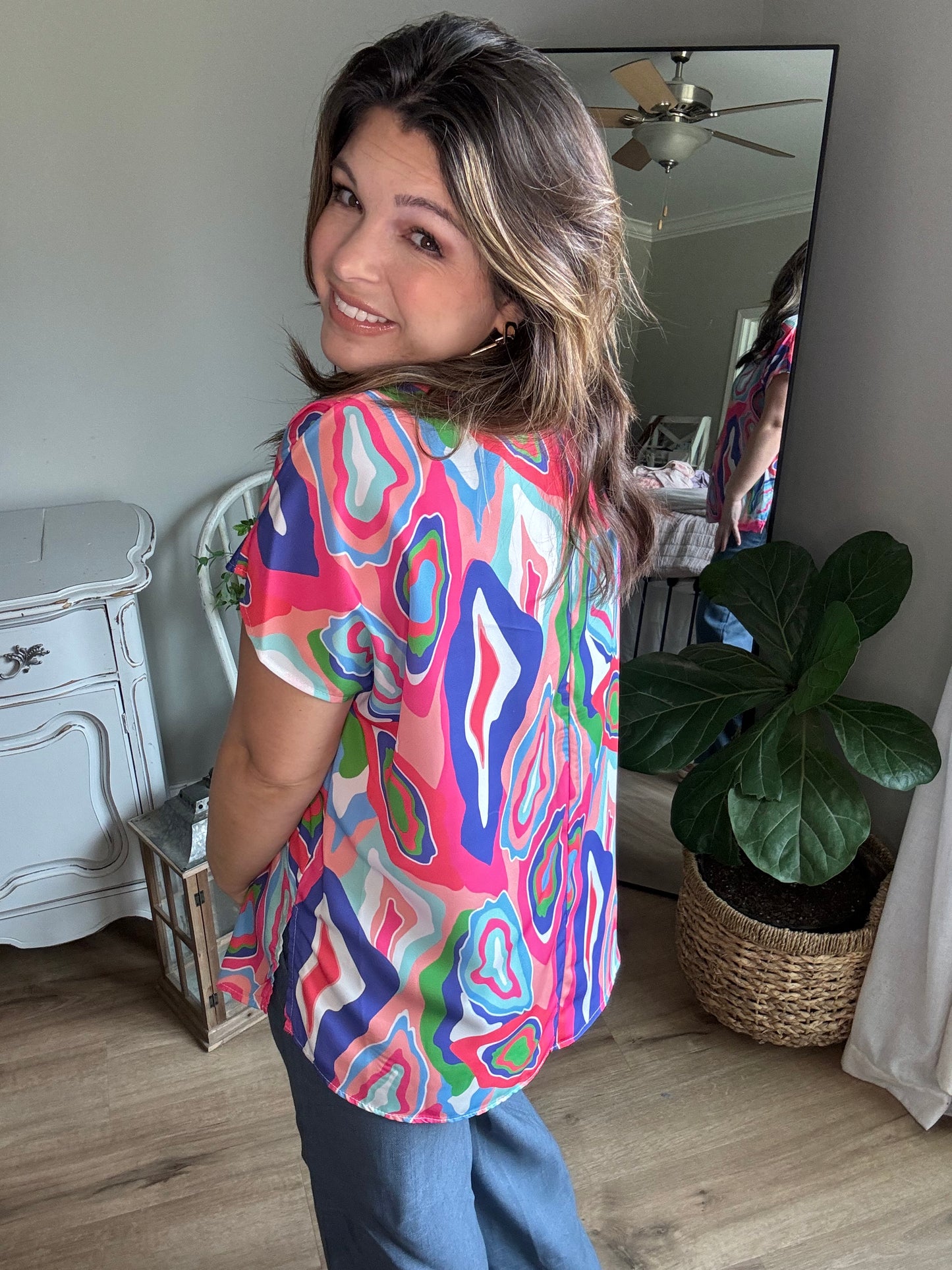 Neon abstract top